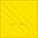 Тактильная плитка РЕТАЙЛ из ПВХ 500х500 мм, диагональные полосы